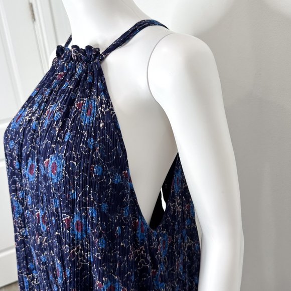 Free People Lyla Flowy Swing Floral Print Mini Dress in Navy Combo Womens Size S - Picture 6 of 16